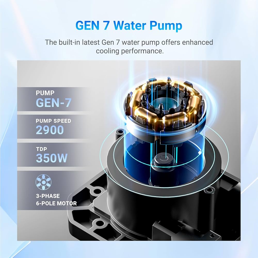 Amazon.co.jp: ID-COOLING FX360 INF ホワイト 360mm 液体CPU